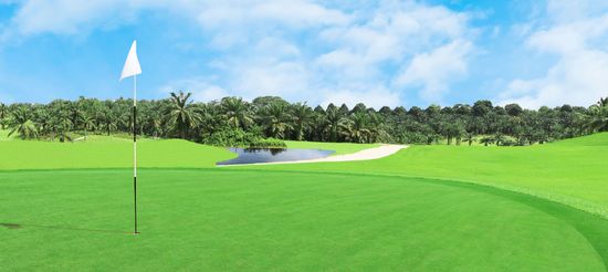 The riverside dining area at Senibong Golf Club